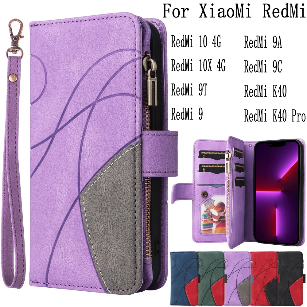 

Sunjolly Mobile Phone Cases Covers for XiaoMi RedMi 10,10X,9T,9,9A,9C,K40,K40 Pro 4G Case Cover coque Flip Wallet