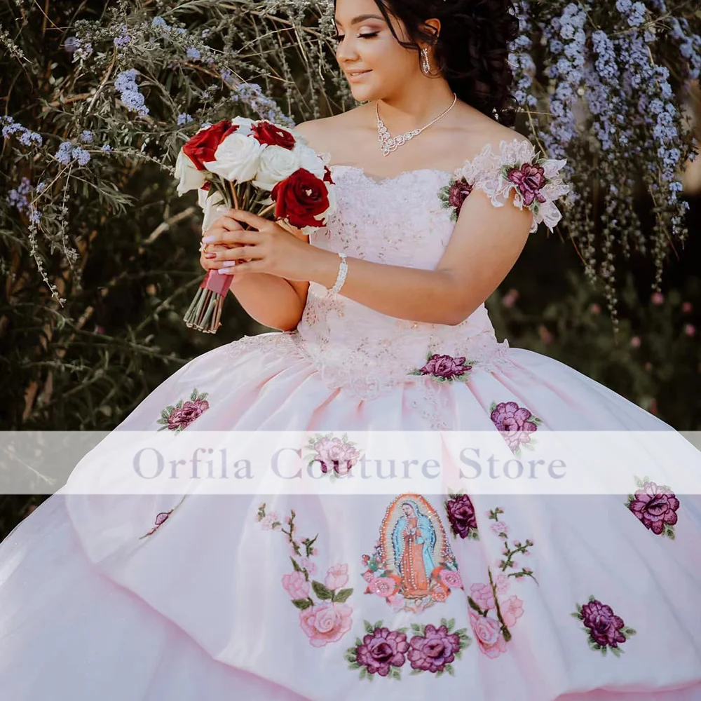 Фото Платья с вышивкой Charro, 15 лет, платья для девушек, милое платье для девушек 16 лет, мексиканские платья для выпускного вечера XV №2