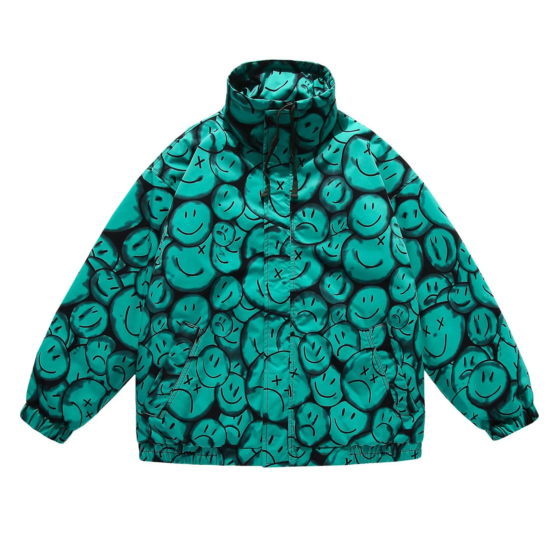 Winter Coat  American Fashion Brand Quilted Printed Jacket Men's Fashion  Autumn and Winter Casual Outerwear Harajuku Coat Men