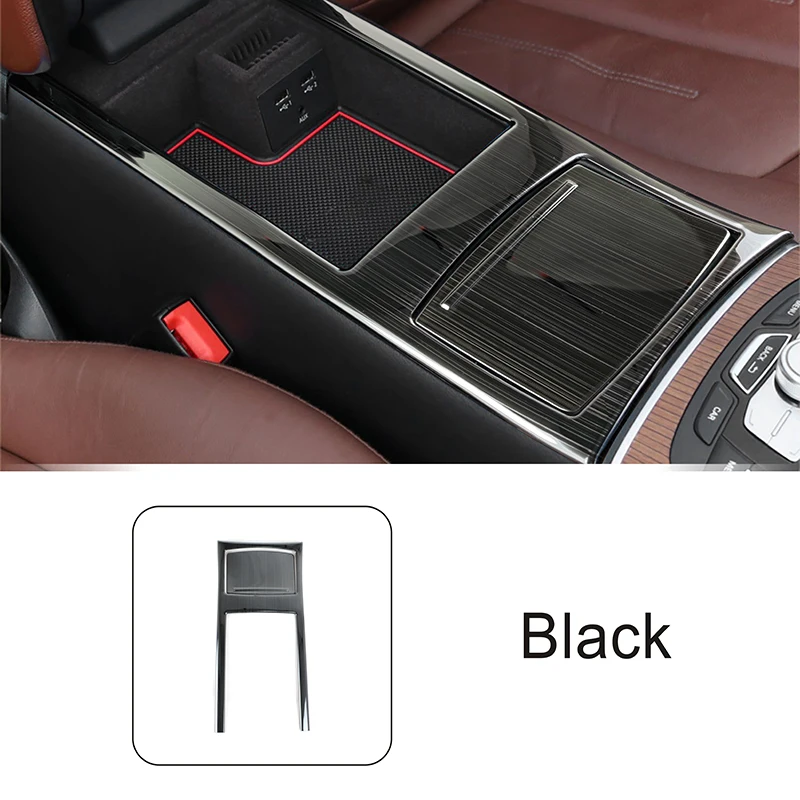 

Консоль из углеродного волокна с рисунком, фреза для Audi A6 C7 A7 2012-2018, внутренний ящик для хранения, декоративная панель