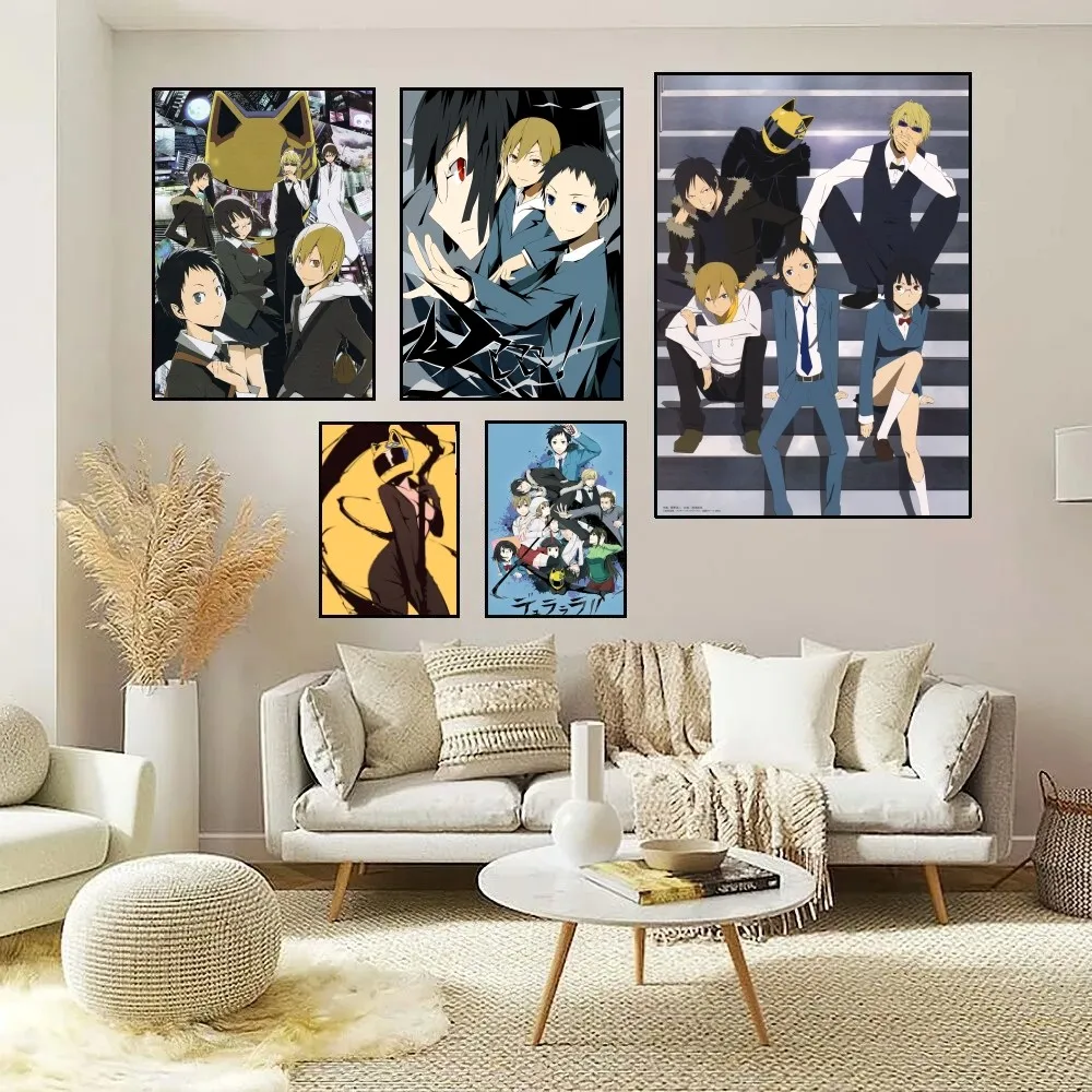 Аниме DuRaRaRa постер необычная Наклейка на стену для гостиной бара винтажная