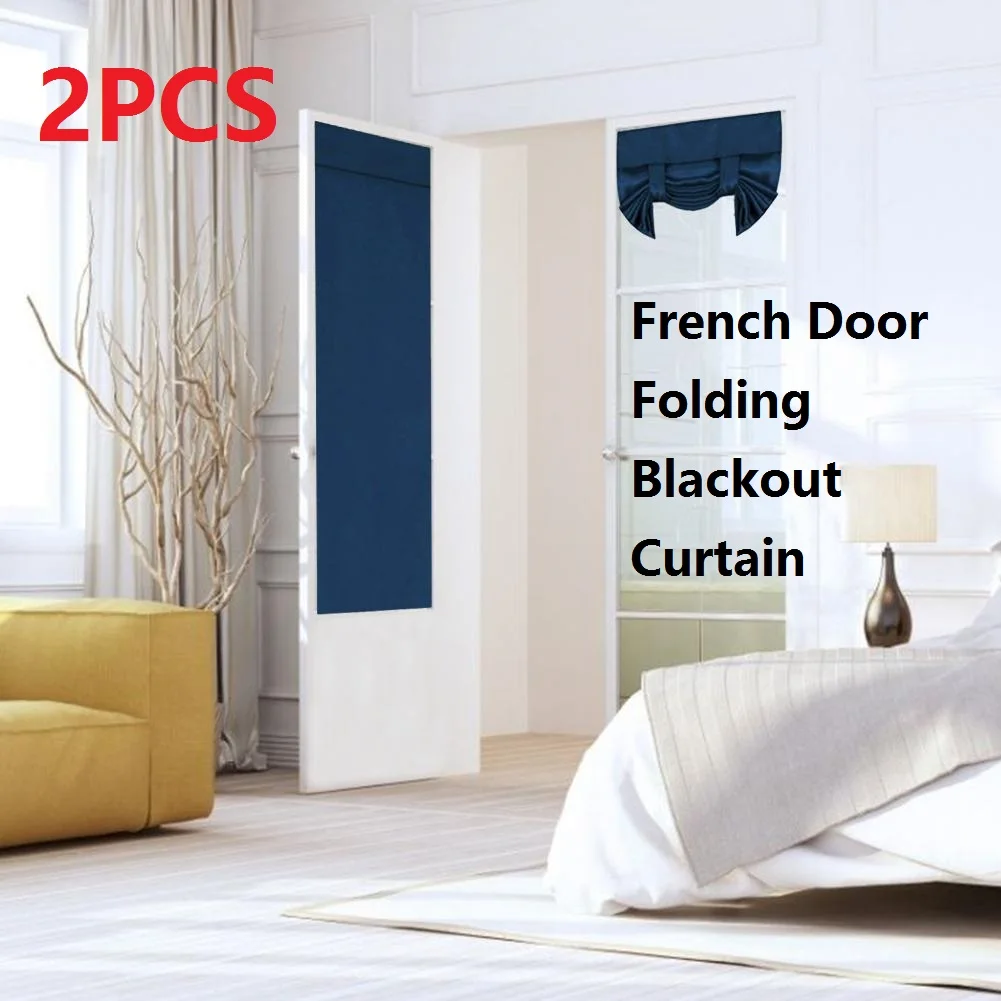 

Blackout French Door Panel Tricia Window Door Curtains Tie Up Light Filtering Single Panel Drapes For Patio 26 X 68 Inches