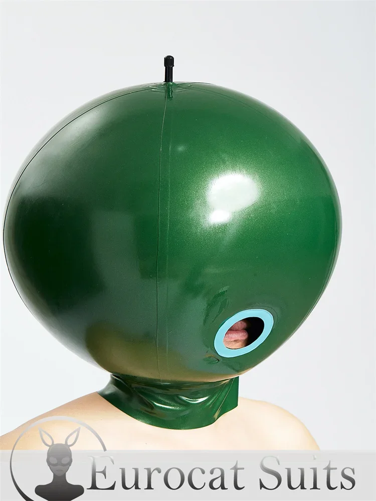 Фетиш латексный надувной резиновый комбинезон Eurocatlatex боди на молнии или ремни по