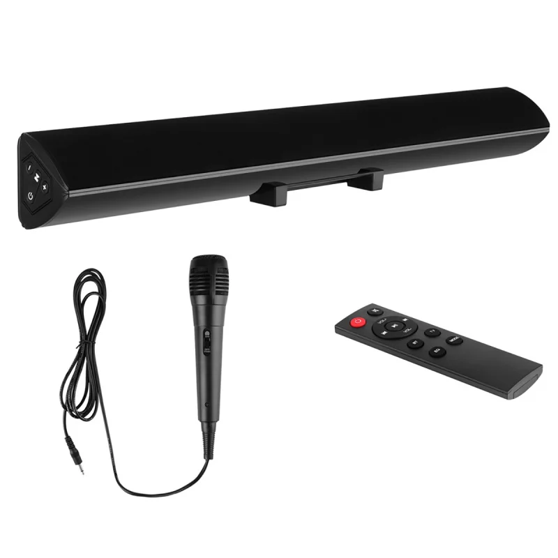 

HiFi-динамик Bluetooth-совместимый Саундбар с дистанционным управлением домашний кинотеатр сабвуфер динамик 3D панель объемного звука с микрофон...