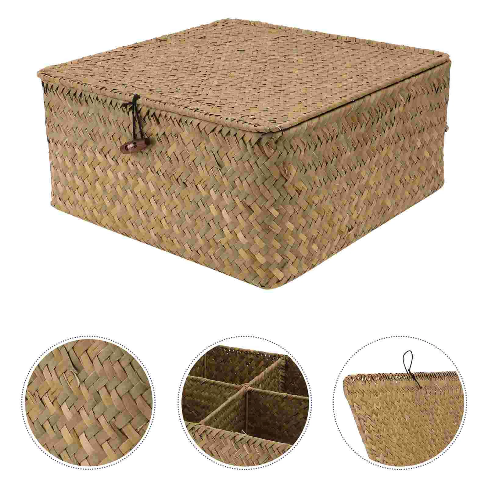 

1 шт. корзина ручной работы, настольный контейнер для хранения, корзина для всякой всячины, органайзер для чайного столика для декора, Настол...