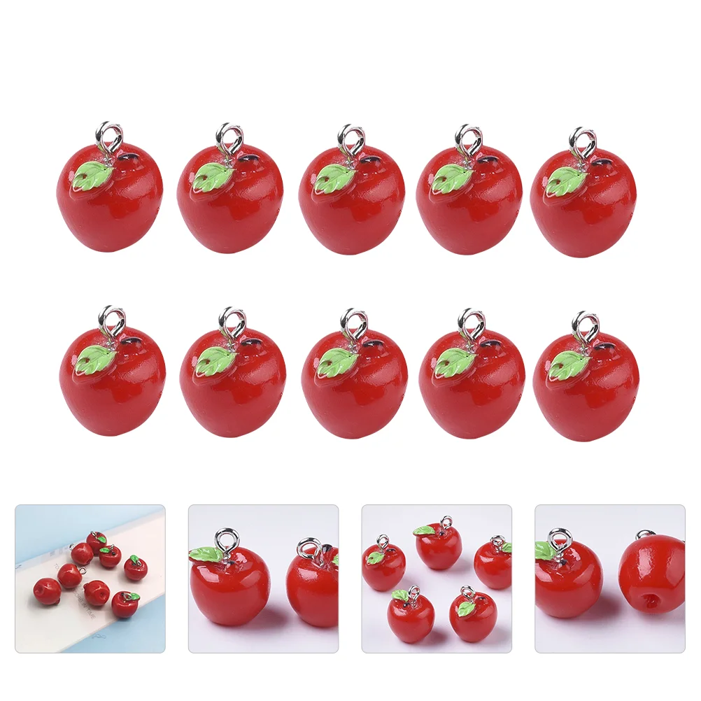 

20Pcs Apple Shape Chic Jewelry Making Pendants Necklace Hanging Pendant for Woman