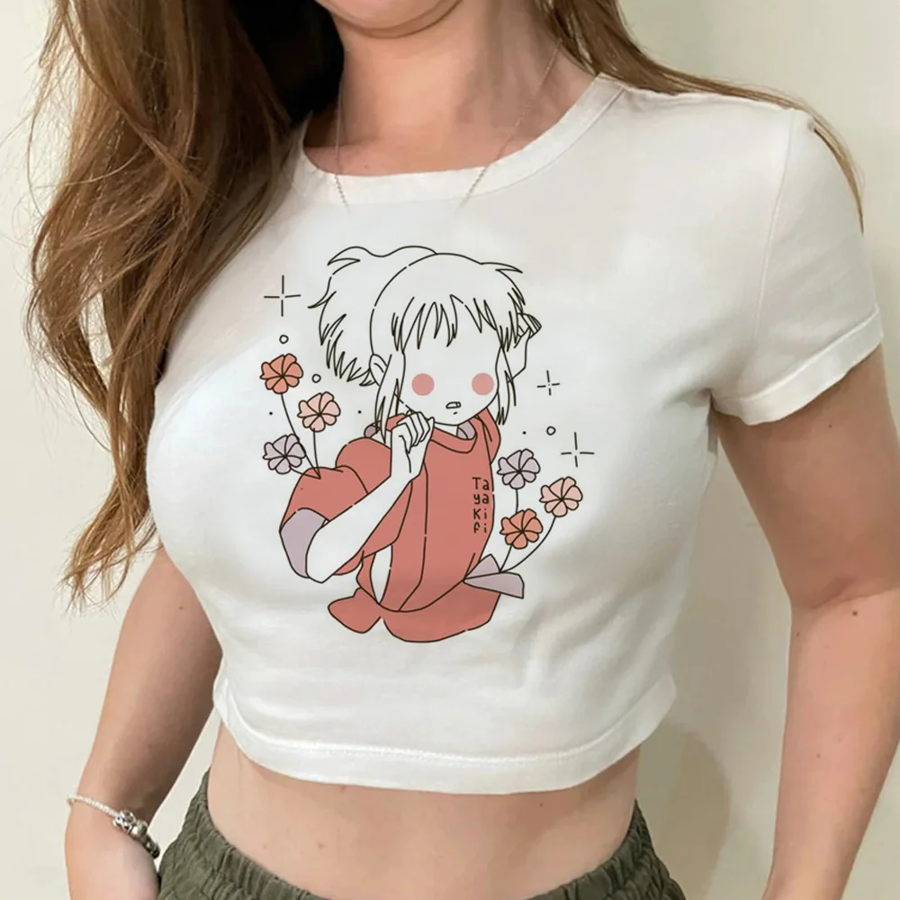 

japanese cartoon anime trashy gothic korean fashion crop top Woman 2000s 90s manga vintage t-shirts clothing