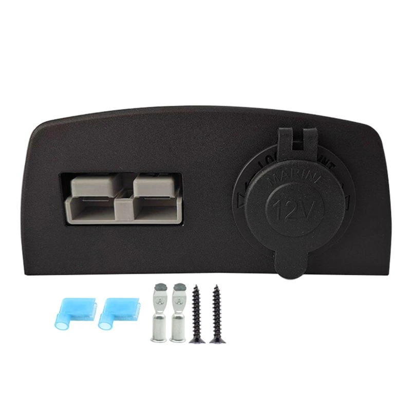 

50A Flush Mount Car Plug Connector Dual USB Charger Socket Install Bracket Recharge Panel Kit for Caravan RV Boat K0AF