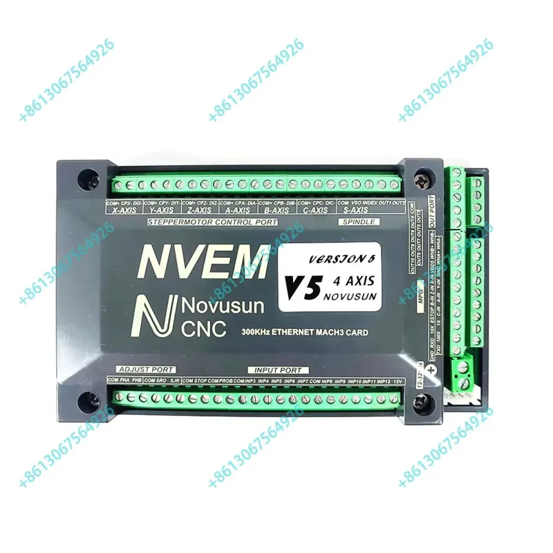 Новая карта управления движением NVEM V5 mach3 Ethernet 3/4/5/6-осевой контроллер