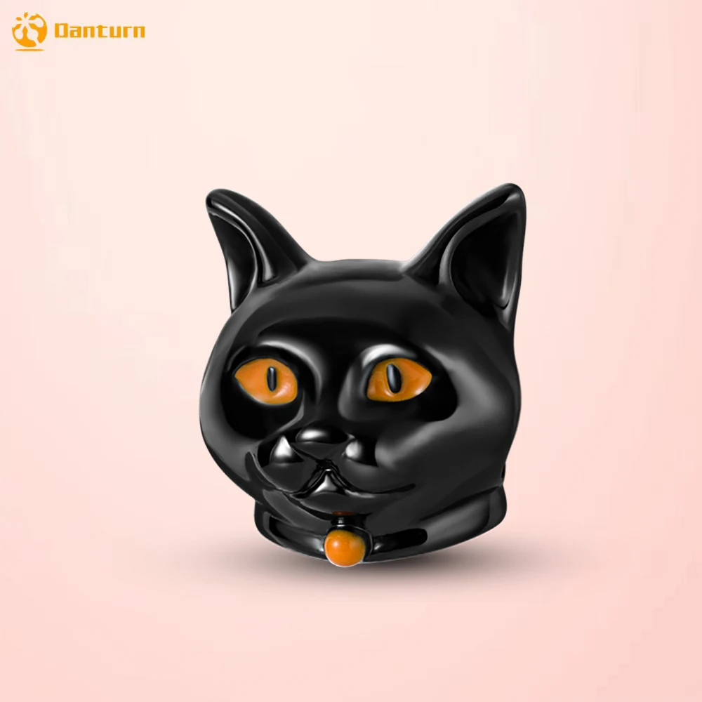 

Deedate серебряные бусины 925 пробы Black Cat Charm подходит для оригинальных браслетов или ожерелий Pandora для женщин