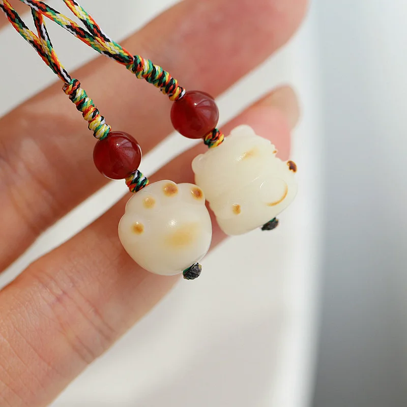 Угольная кошачья лапа автомобильный брелок для ключей подвеска в виде милого