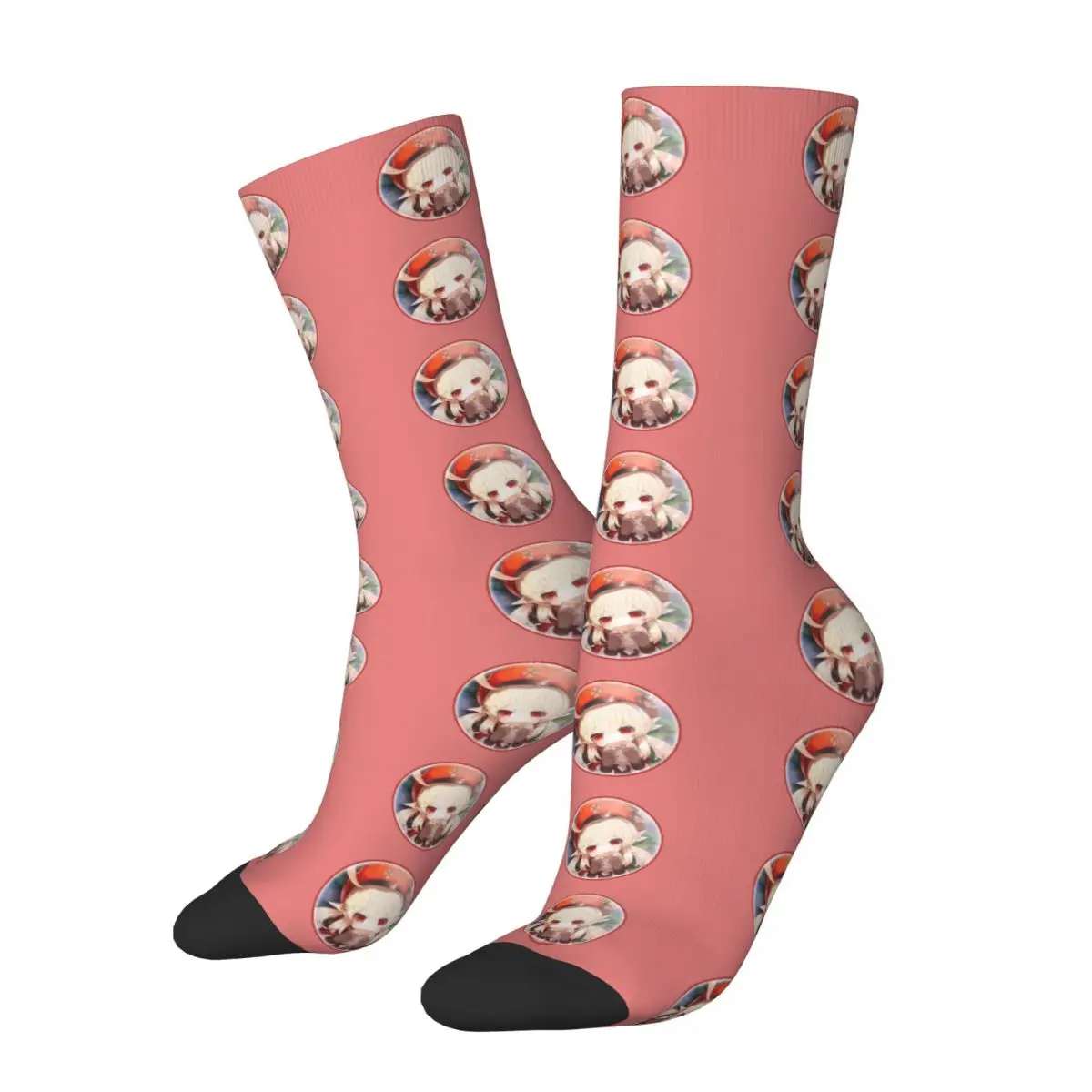 Klee Pop Circle Genshin Impact Adventure Game Socks Male Mens Women Summer Stockings Printed