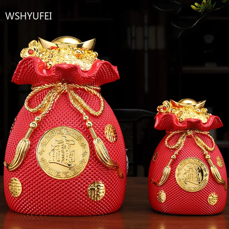 Золотая полимерная Копилка в стиле ретро для денег домашний декор гостиной