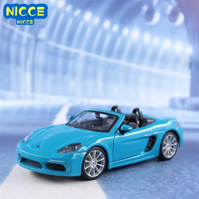 

Модель спортивного автомобиля Bburago 1:24 Porsche 718 Boxster, модель литая металлическая игрушечная машинка, подарок для детей, B144
