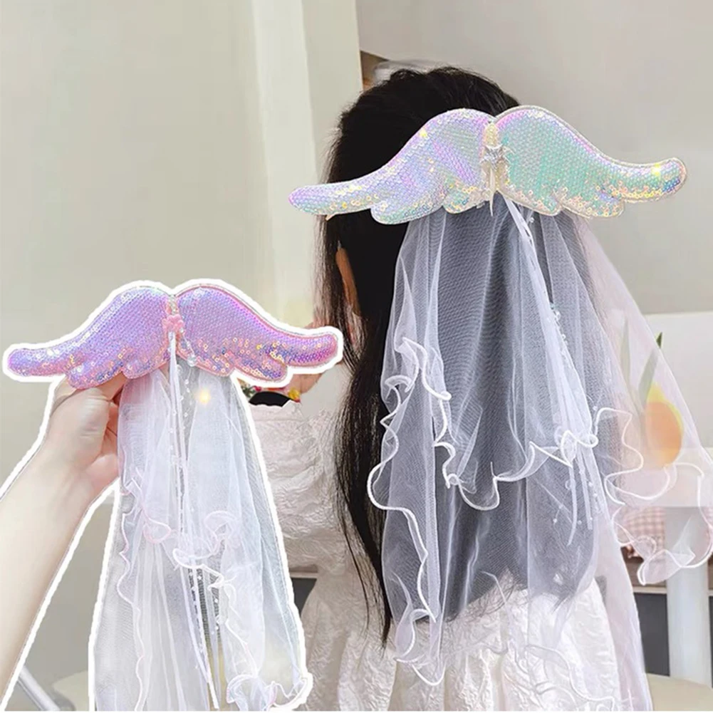 

Fairy Mesh Hair Wings Clips for Girls Wings Hairclip Kids Hair Clips Sweet Candy Color Princess Hairpin Party Hairgrips Headwear