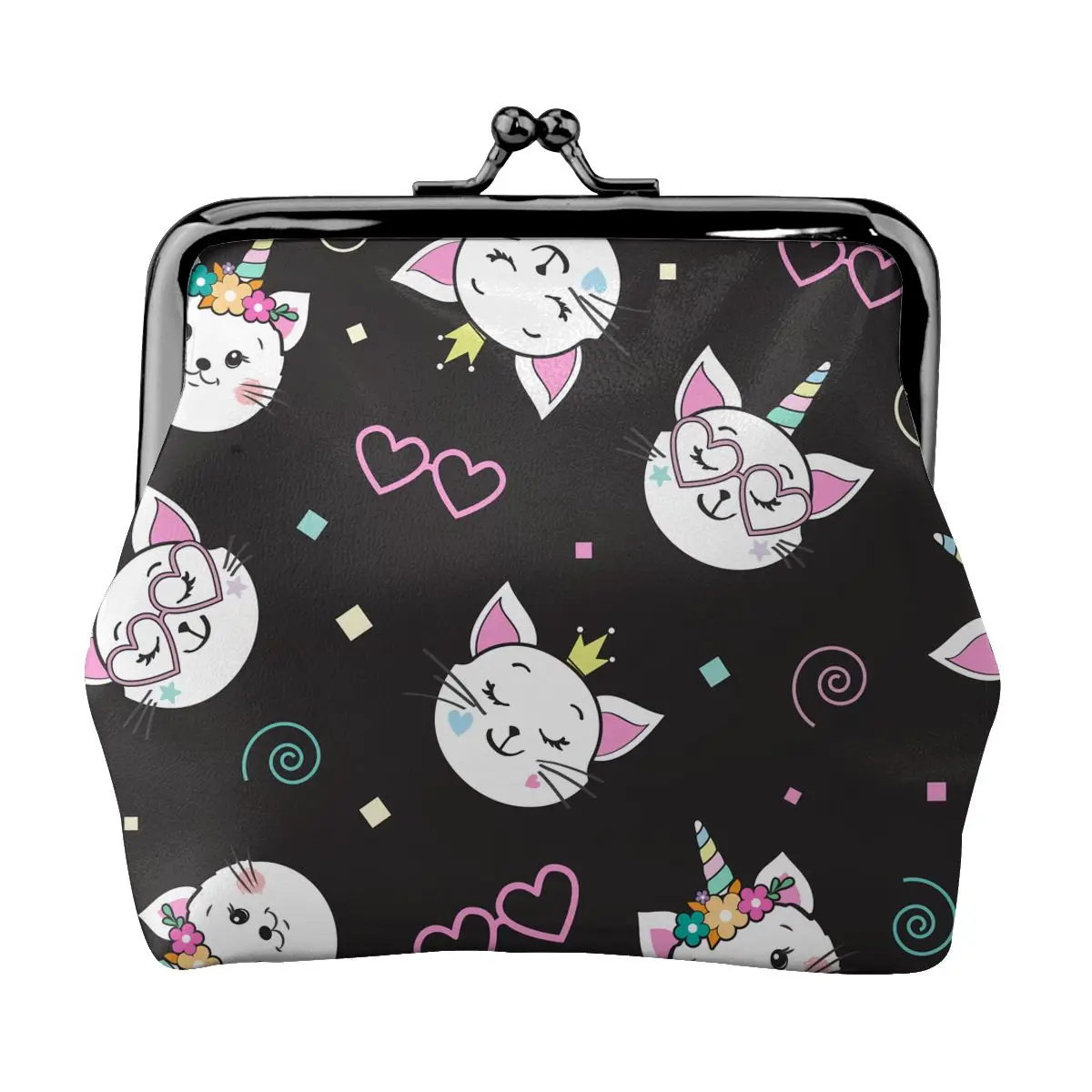 

Unicorns Coin Purse Small Kiss-Lock Change Pouch Clasp Closure Buckle Wallet For Women