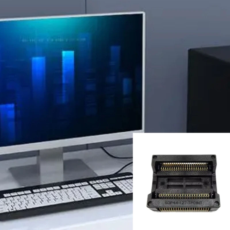 44-контактный преобразователь PSOP44 IC Test Socket для программатора микросхем SOP44/SOIC44-1 27