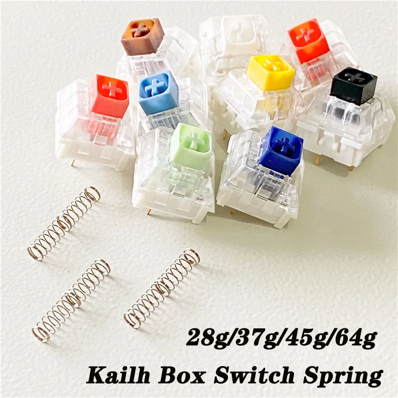 

100Pcs Two-Stage Kailh Box Switch Spring Custom Gamer Stainless Steel Long Axis Springs 28g 37g 45g Box Blue Red Jade Navy Brown
