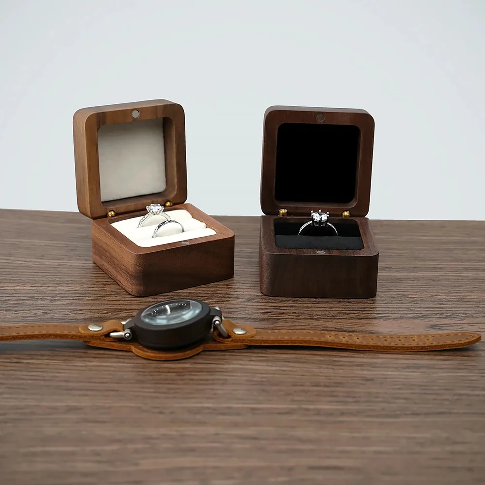 

Custom Wood Ring Box,Engraved Wood Ring Box,Flip Ring Box,Engagement Ring Box,Wedding Ring Box Holder,Personalize Gift For Her