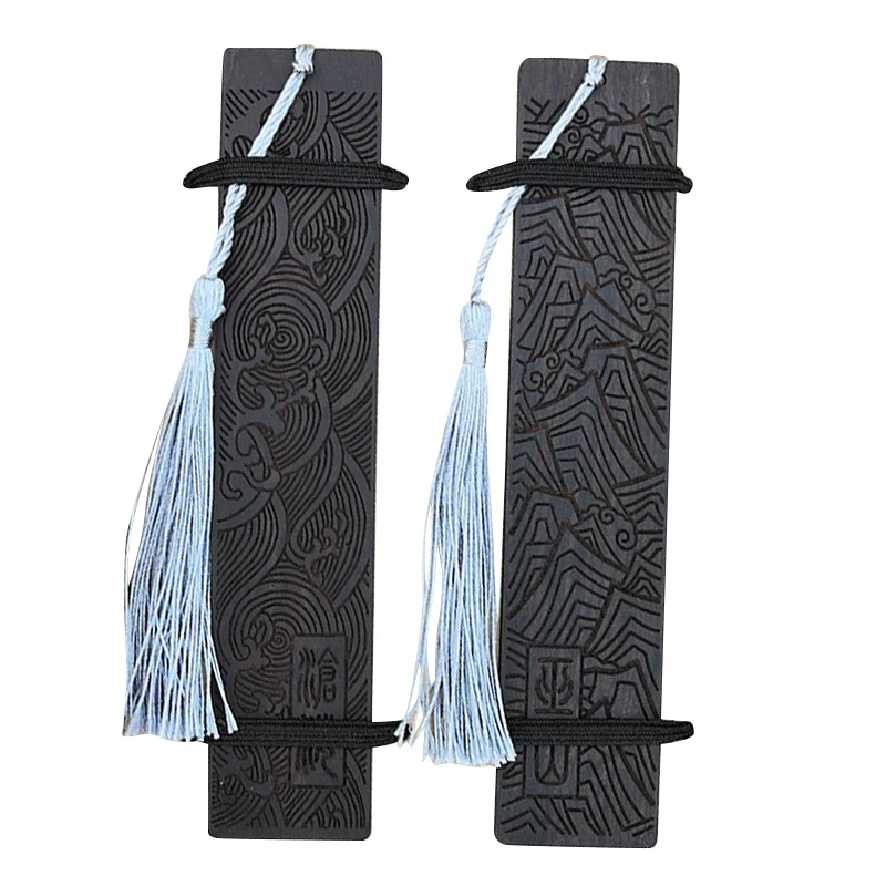 

Retro Red Wood Bookmarks Ebony Chinese Romantic Creative Graduation Gift Wooden Bookmarks Wushan