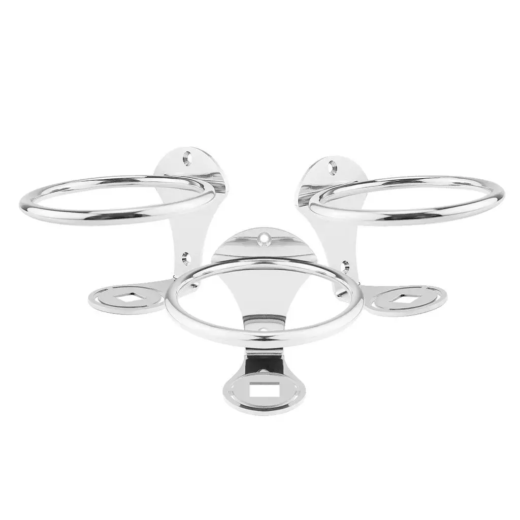 

3x Adjustable Cup Drink Holder- for Marine Boat Caravan RV Stainless Steel