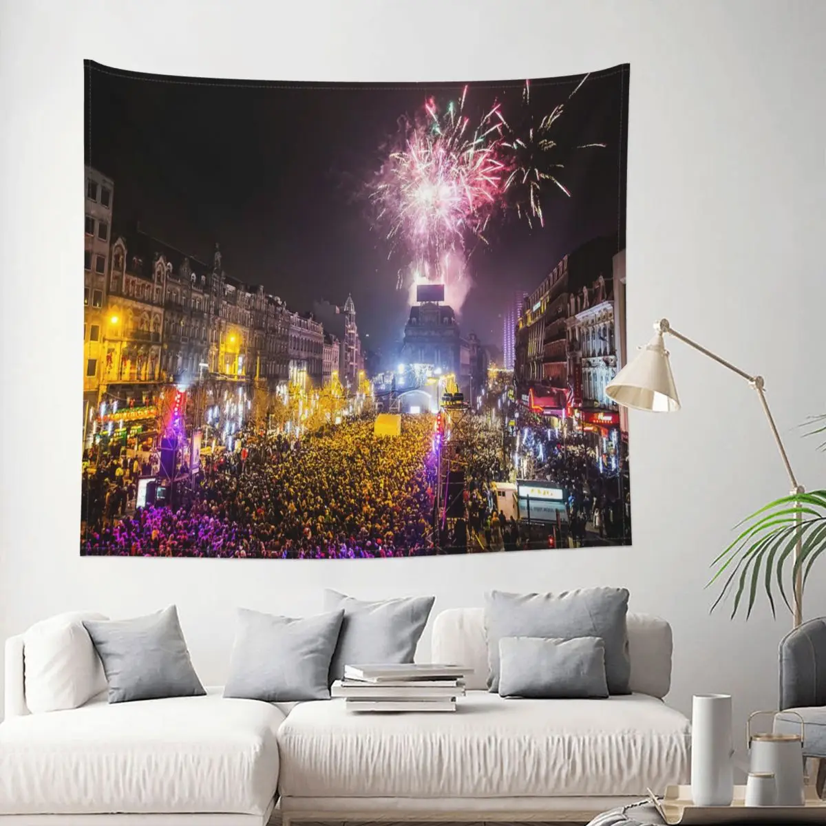 

Best New Year Eve Destinations In Europe Brussels Tapestry Christmas Decoration Wall Room Home Decor Hanging Living room