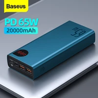 Baseus 65W Power Bank 20000mAh Portable Charging Powerbank Mobile Phone External Battery 3 0 Charger 22 5W Poverbank 20000