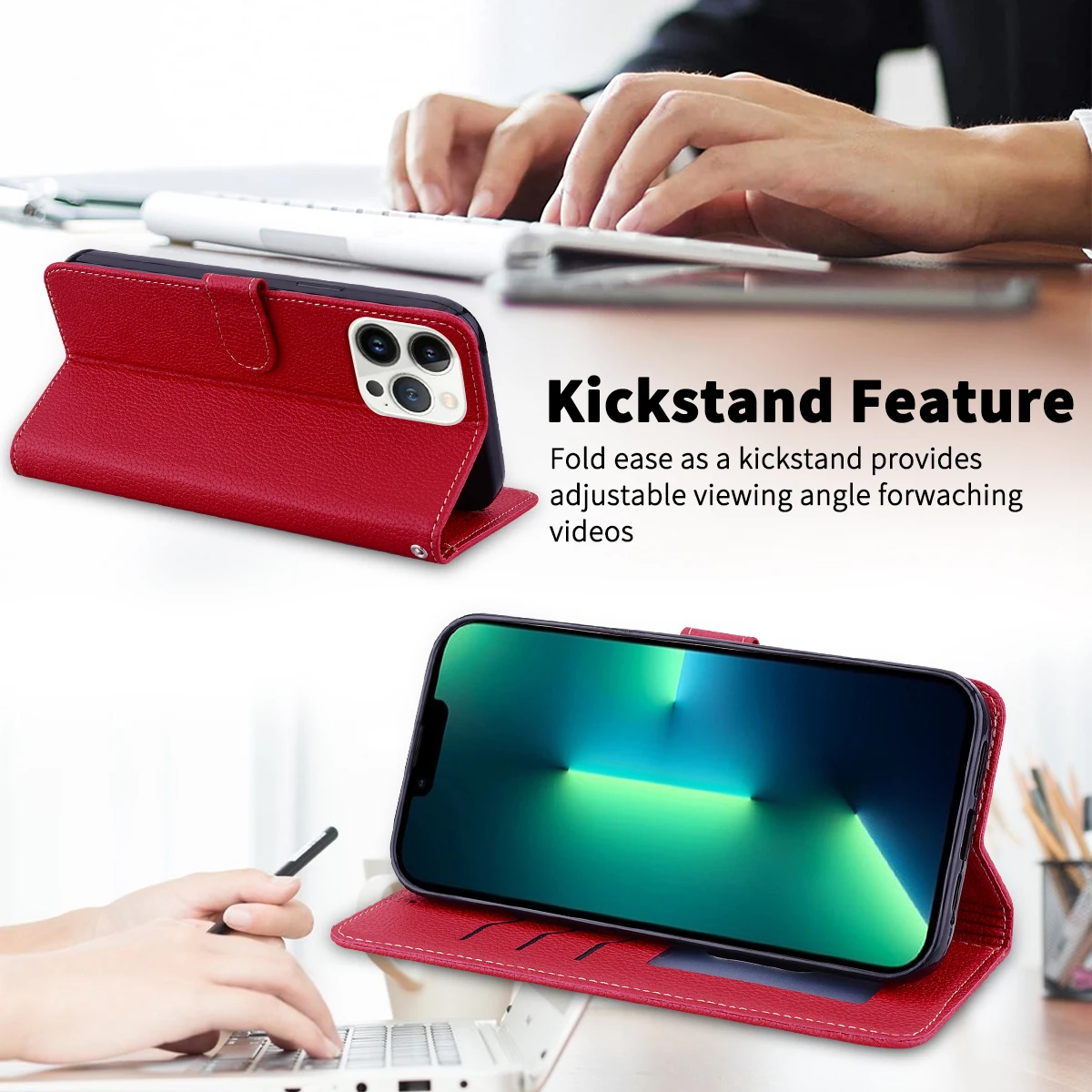 Чехол для Xiaomi Redmi Note 12 Pro кожаный бумажник флип-чехол телефона задняя крышка PRO 4G