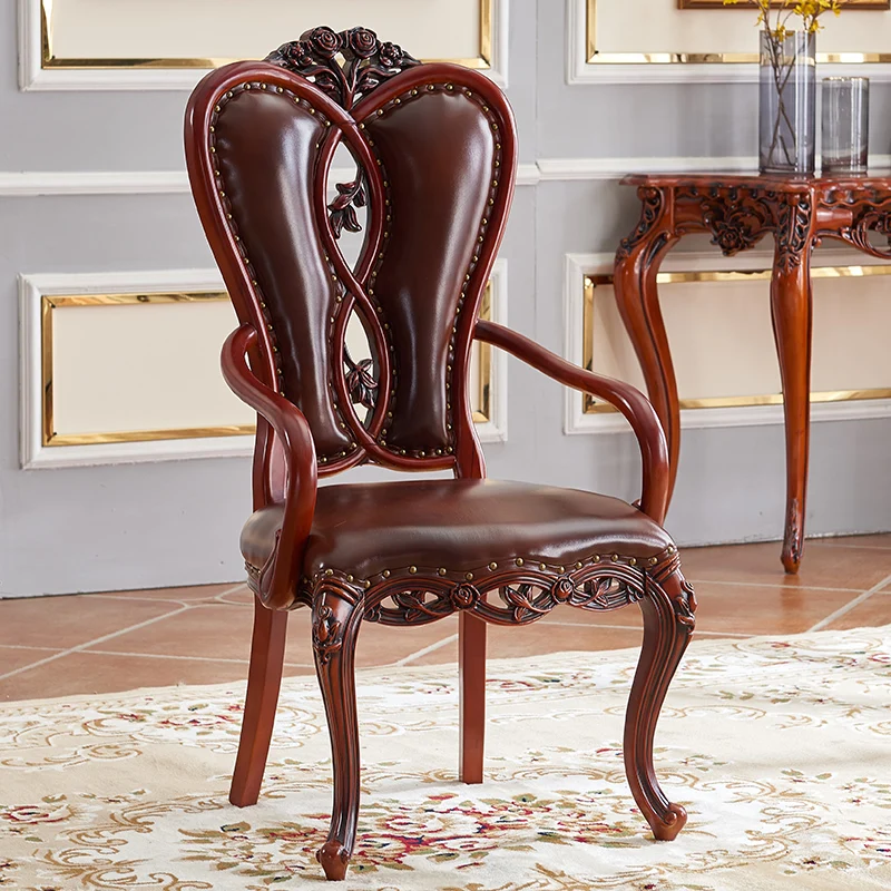 Used Leather Hotel Coffee Home Computer Dining Chair
