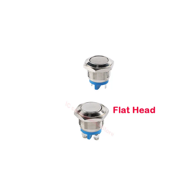 

12 мм, 16 мм, 19 мм, металлическая кнопка, винт/сварочная ножка, высокая/плоская/шаровая головка, 1НО, мгновенный водонепроницаемый переключатель, дверной звонок двигателя автомобиля, ПК