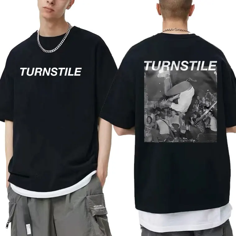 

Turnstile Glow on Print T-shirt Turnstile Step To Rhythm Graphic T Shirt Men Hip Hop Oversized Short Sleeve Tees Man Rock Tshirt