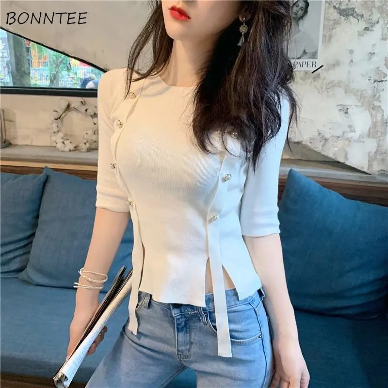 

Pullovers Women Solid Daily Simple Leisure Vintage All-match Graceful Charming Creativity Korean Style Ladies Basics Delicate