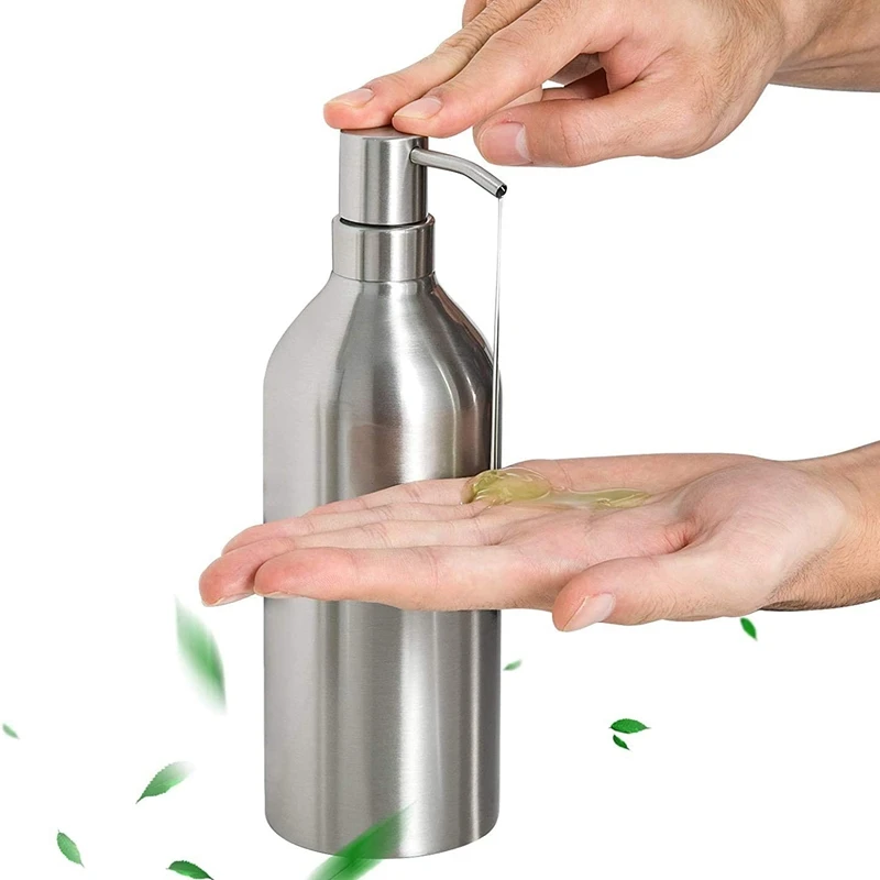 

Soap Dispenser Stainless Steel Bottle Countertop Anti-Rust And Pump Hand Lotion Liquid Dispenser For Kitchen & Bathroom