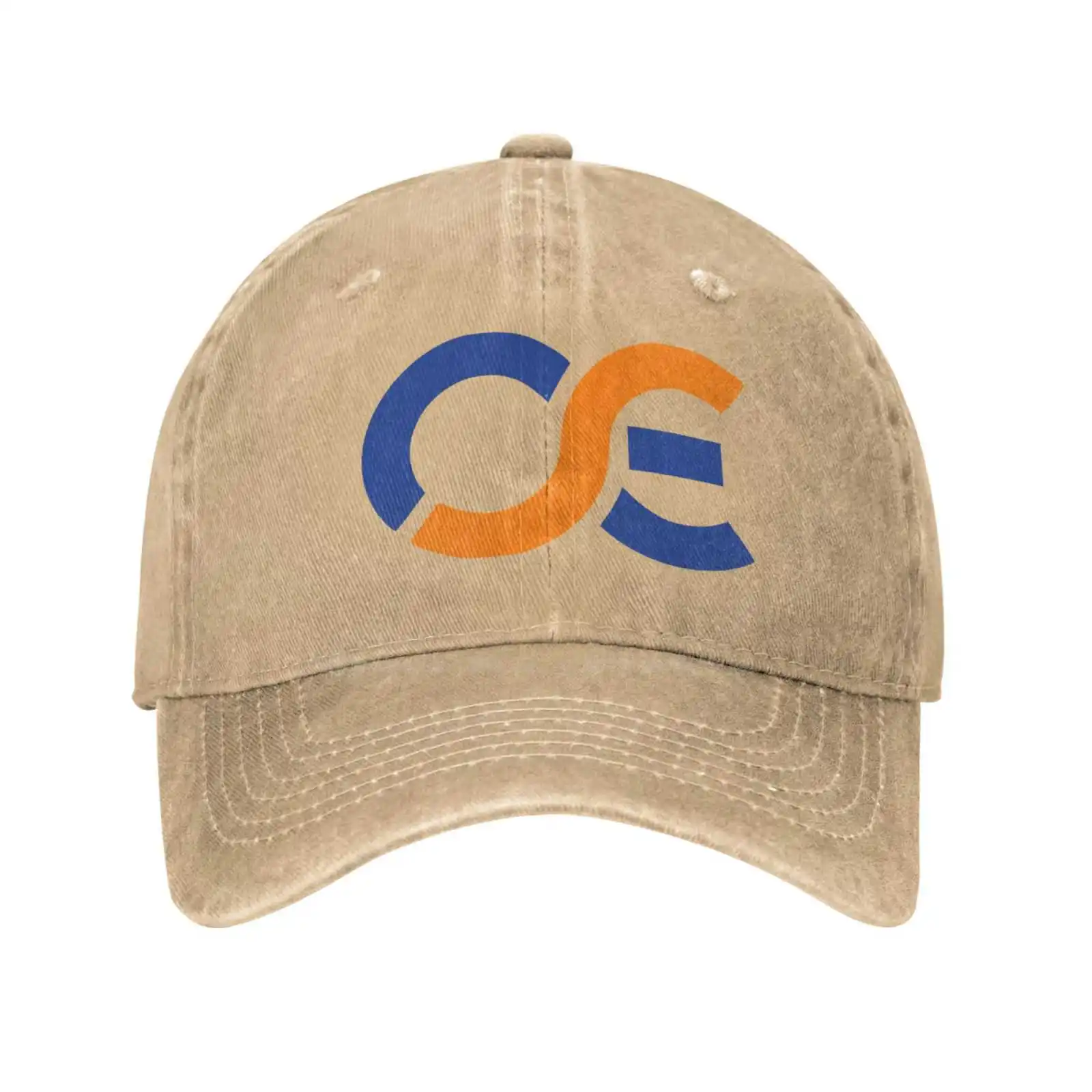 

Organismos Sidirodromon Ellados Logo Print Graphic Casual Denim cap Knitted hat Baseball cap