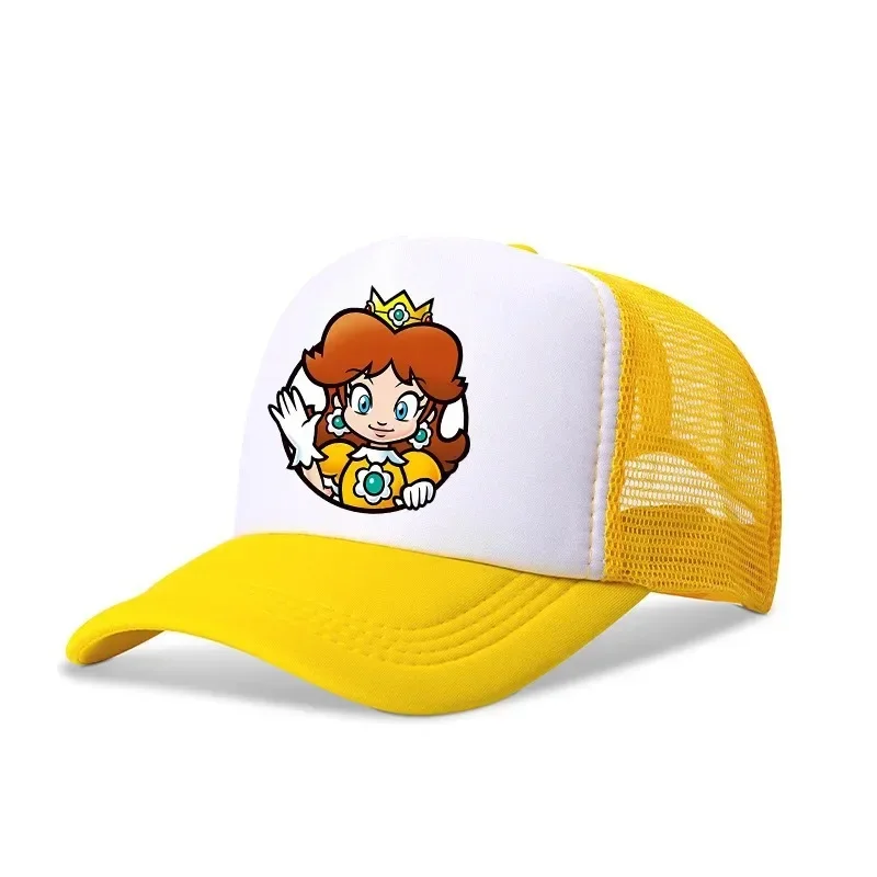 Фото Бейсболки Mario Casual: универсальные полиэстеровые кепки для детей и взрослых, регулируемые, в стиле аниме, для водителей грузовиков №5