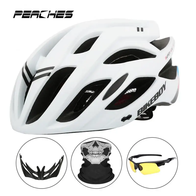 

Ultralight Cycling Helmet With Rear Light MTB Bike Safety Helmet Integrally-molded Safe Cap Riding Hat Mountain Bicycle Helmet