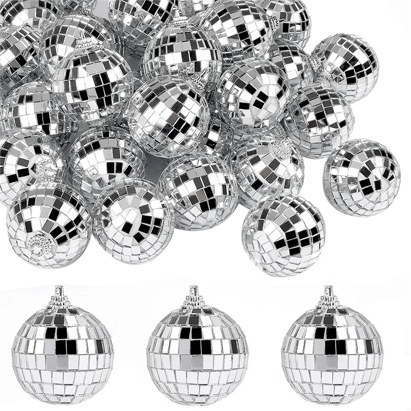 

30 PCS Disco Mirror Balls 2 Inches Reflective Mirror Ball Hanging Ball for Party Home Decorations