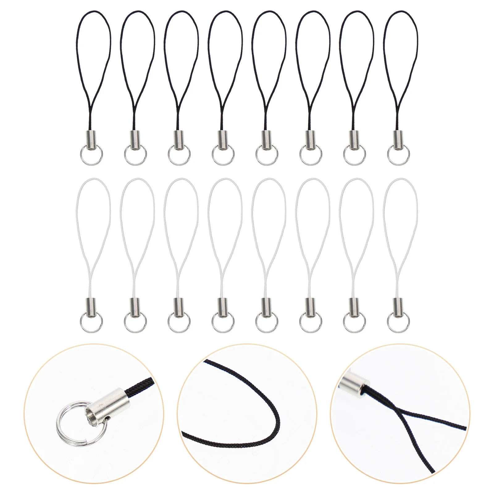 

200pcs Phone Hanging Ropes Keychain Phone Lanyards Mobile Phone Lanyards Phone DIY Lanyards Keychain Ropes for Present