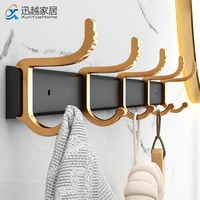 coat hanger hook towel hooks 60cm black gold aluminum behind door wall shower room clothes hanging bathroom kitchen accessories