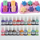 Свеча для ароматерапии, 20 цветов, красители для свечей, цветная эссенция, аналогичное мыло, пчелиный воск, пигменты для соевого воска, инструмент для изготовления свечей, 5 мл