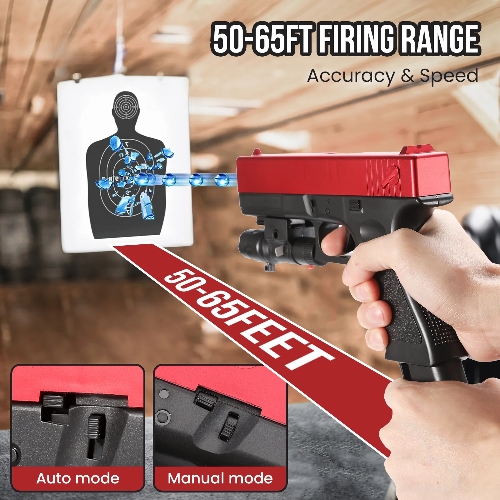 

Pistol Mainan Bola Percikan Air Manual & Elektrik 2022 Pistol Paintball Permainan Luar Ruangan Pistol Airsoft Blaster Gel CS unt