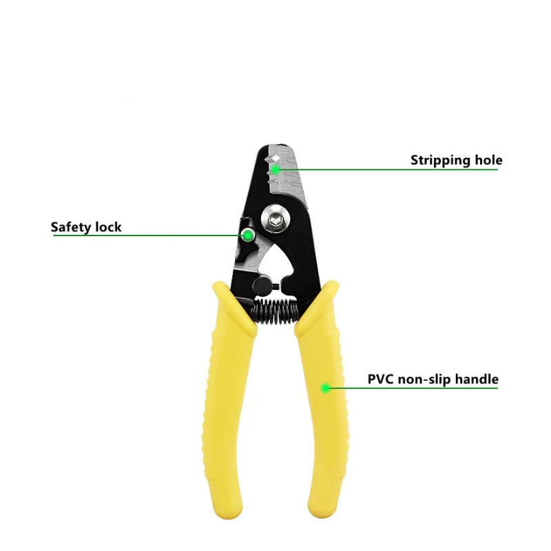 Multi-tool 3 Holes Miller Pliers Leather Wire Optical Cable Stripper 3 Holes Fiber Stripping Pliers Tool Herramientas Hand Tools