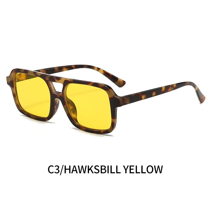 

Мужские солнцезащитные очки для вождения, модные квадратные солнцезащитные очки в большой оправе с желтыми линзами, очки ночного видения, женские солнцезащитные очки в стиле ретро, анти-УФ400