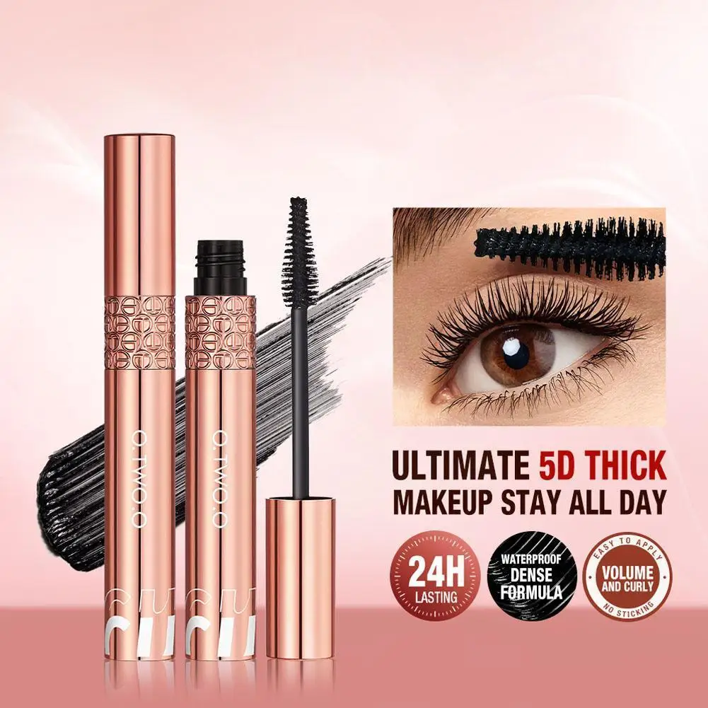 

O.TWO.O Mascara Waterproof Lengthens Eyelashes Extension Volume Cosmetics 5D Silk Non-smudge Lengthening Black Mascara Fibe L4Y1