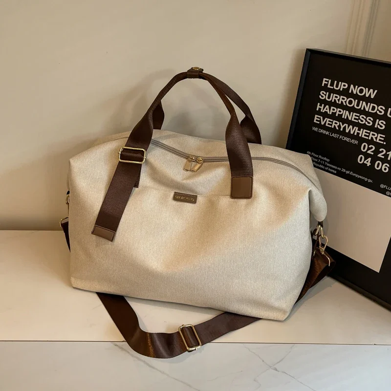 Оксфордская дорожная сумка большой вместимости на молнии однотонная