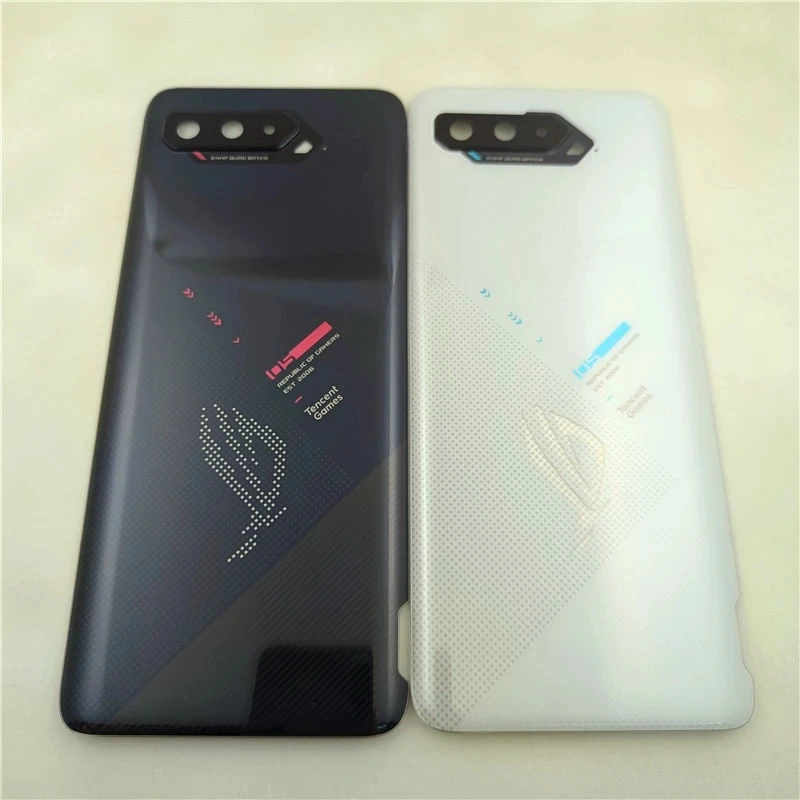 

100% Оригинальный чехол для Asus ROG Phone 5 5S ZS673KS, стеклянная панель, задняя крышка батарейного отсека, крышка двери и объектив камеры