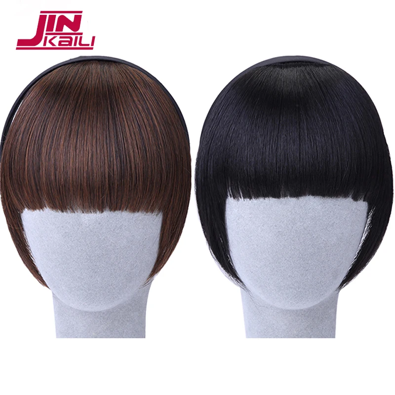 

JINKAILI синтетические натуральные головные парики челки с косами термостойкие челки для наращивания волос шиньоны для женщин
