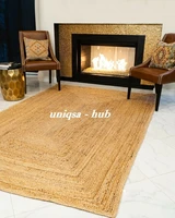 jute rug rectangle floor mat in the room 2x4 feet runner rug braided style reversible floor mat carpet