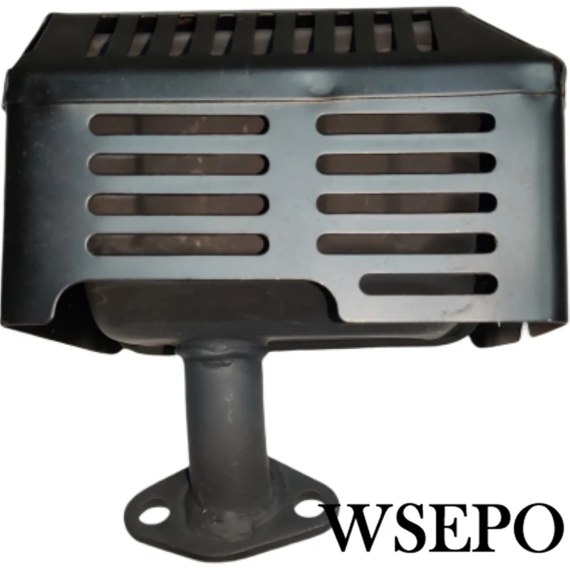 Выхлопная труба с глушителем Top Quality! 168F 170F Muffler Assy подходит для двигателей на газу GX160 GX200 и клонов с объемом от 163CC до 212CC.