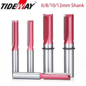 фреза фрезы по дереву фрезер металлу инструмент 6 мм 8 мм хвостовиком промышленных Класс прямой бит Вольфрам карбида тефлоновым покрытием деревообрабатывающие инструменты